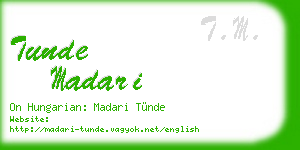 tunde madari business card