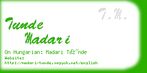 tunde madari business card